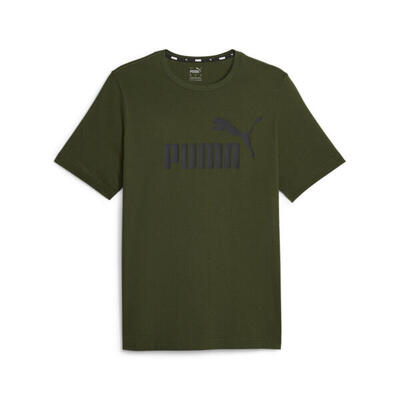 Essentials logo t-shirt voor heren puma dark olive green