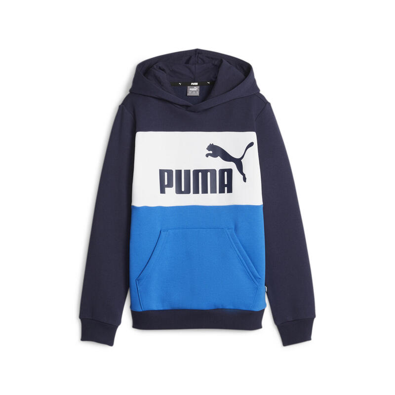 Felpa con cappuccio Essentials+ a blocchi di colore da ragazzo PUMA Racing Blue