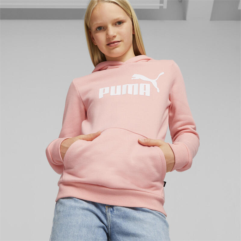 Essentials Logo Hoodie Mädchen PUMA Peach Smoothie Pink