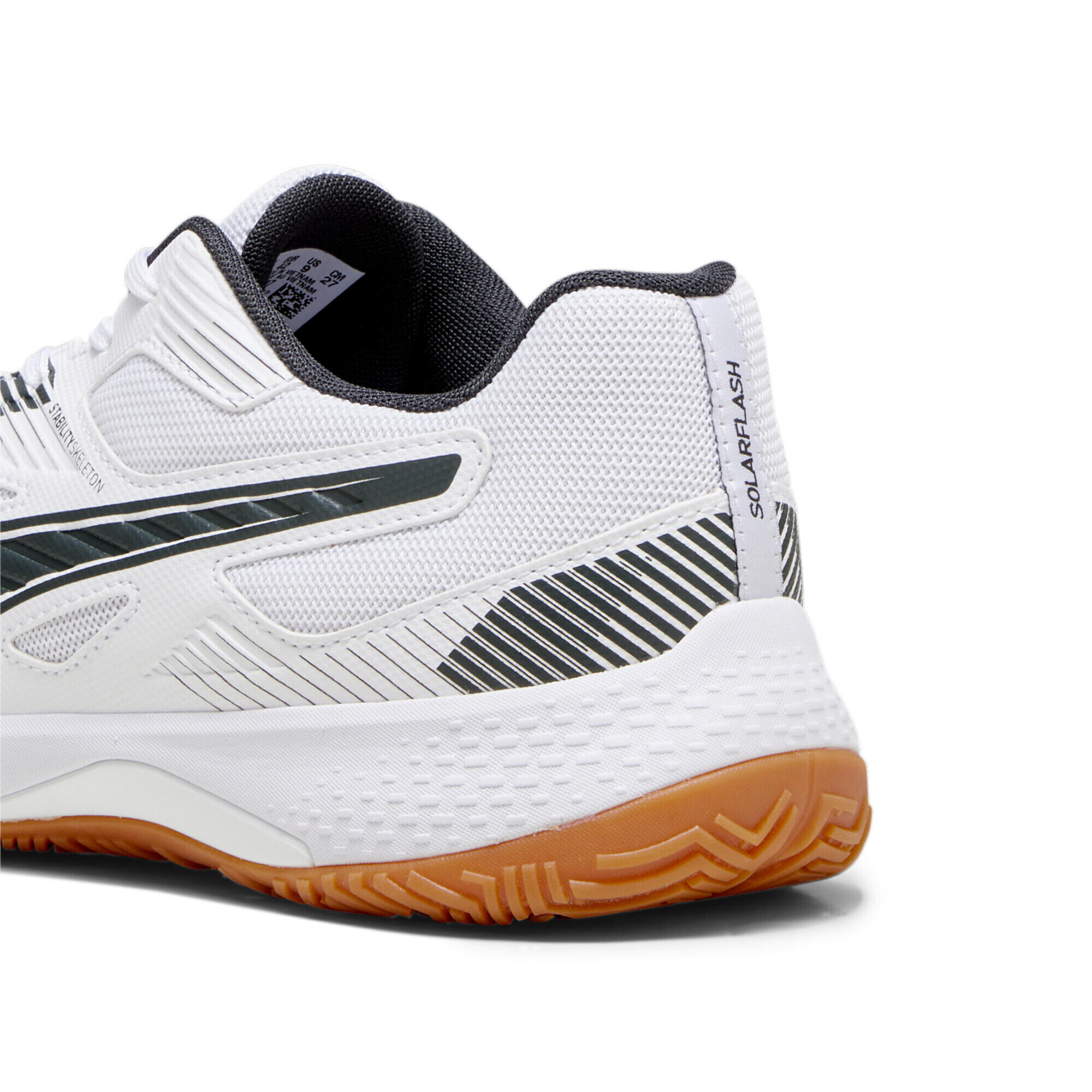 Solarflash II Hallen-Sportschuhe Herren PUMA White Shadow Gray Gum Beige 4/7