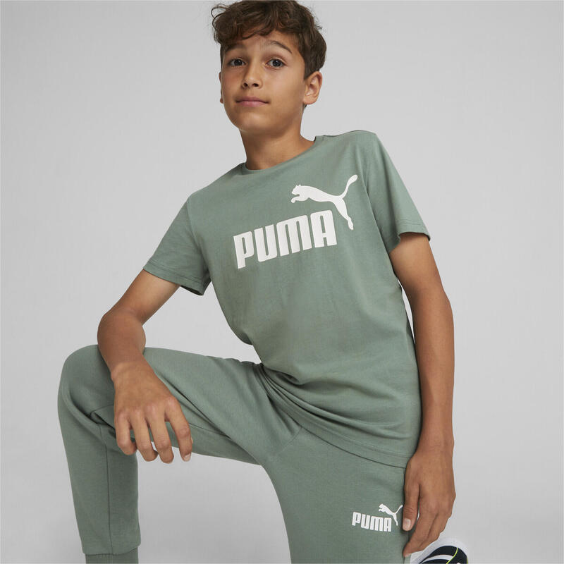 T-Shirt Puma Essentials Logo, Verde, Crianças