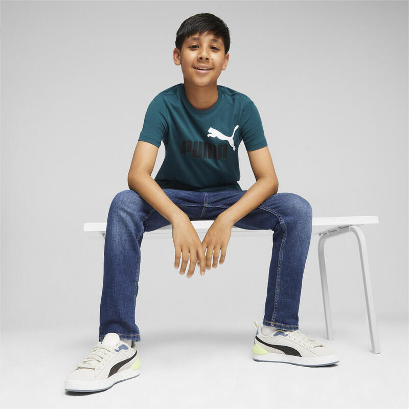 Essentials+ Two-Tone Logo T-Shirt Jungen PUMA Malachite Green
