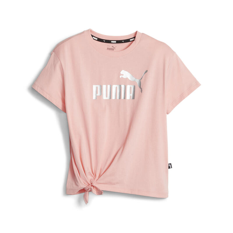 Koszulka Sportowa Dziewczęca Puma Ess+ Logo Knotted