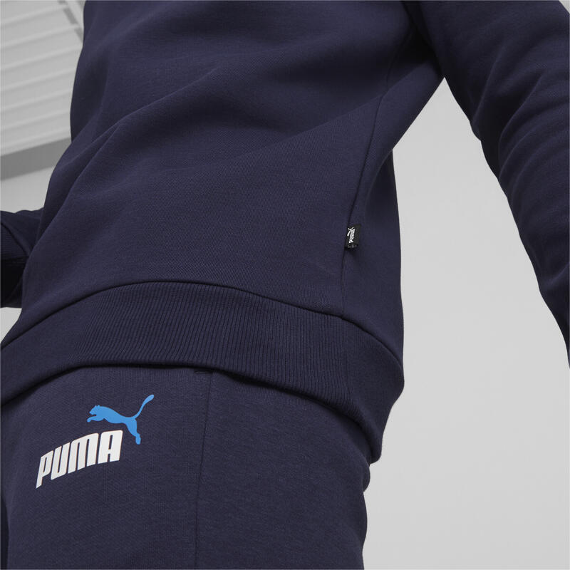 Essentials+ 2 Colour Small Logo Crew Neck Sweatshirt Herren PUMA Navy Blue
