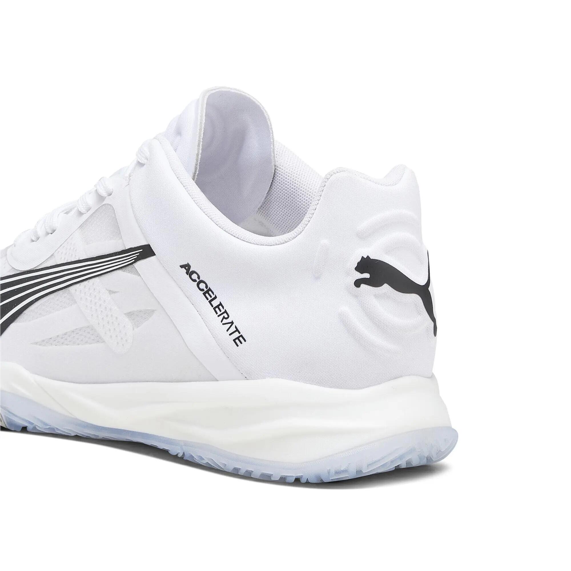 Accelerate NITRO SQD zaalschoenen PUMA White Black Concrete Gray 2/6