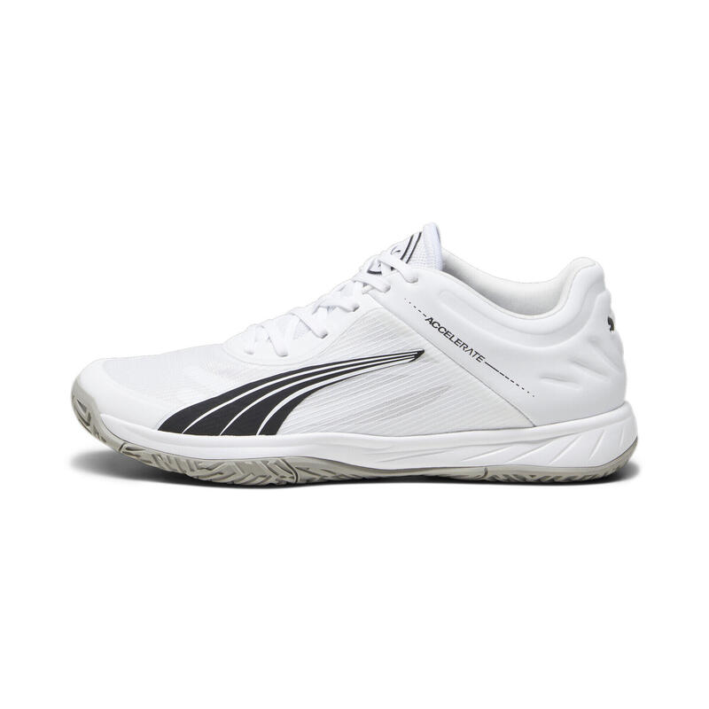 Accelerate Turbo Hallensportschuhe Herren PUMA White Black Concrete Gray