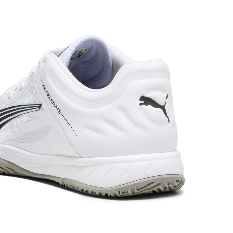 Accelerate Turbo zaalschoenen PUMA White Black Concrete Gray