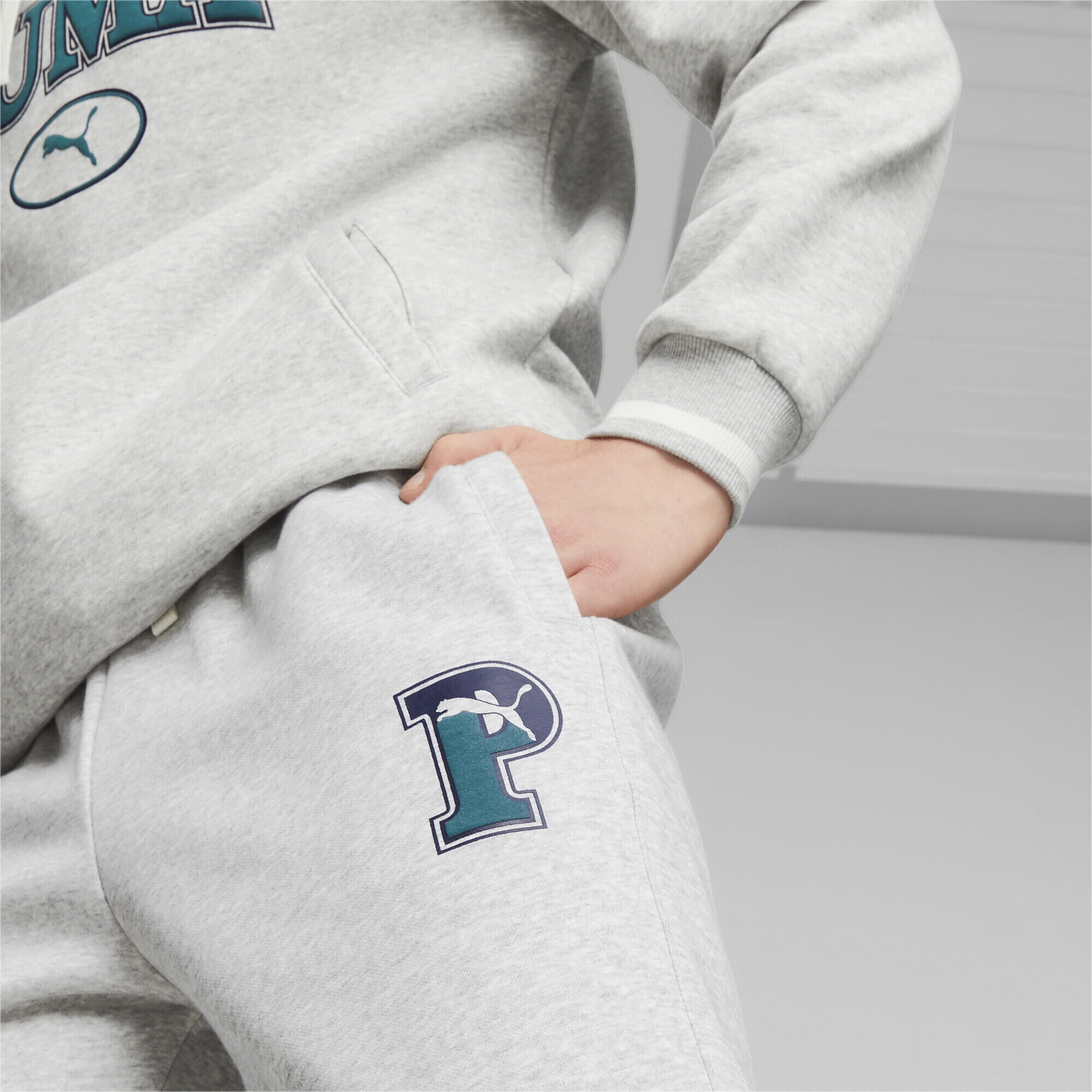 Pantalones de chándal PUMA SQUAD Hombre PUMA Light Gray Heather 3/6