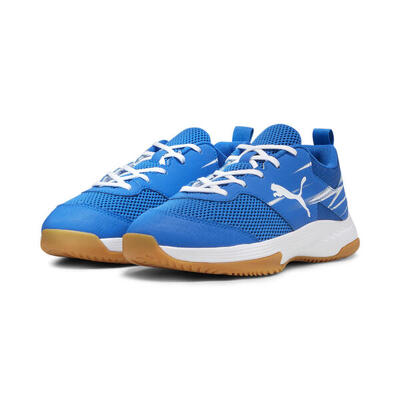 Varion ii zaalschoenen voor kinderen puma team royal white gum blue beige