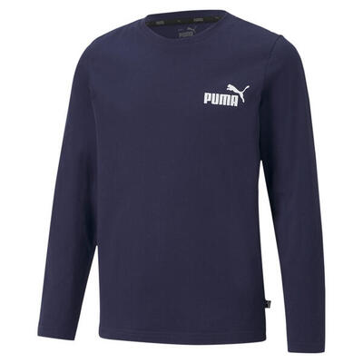 Essentials no. 1 logo t-shirt met lange mouwen voor jongeren puma peacoat blue