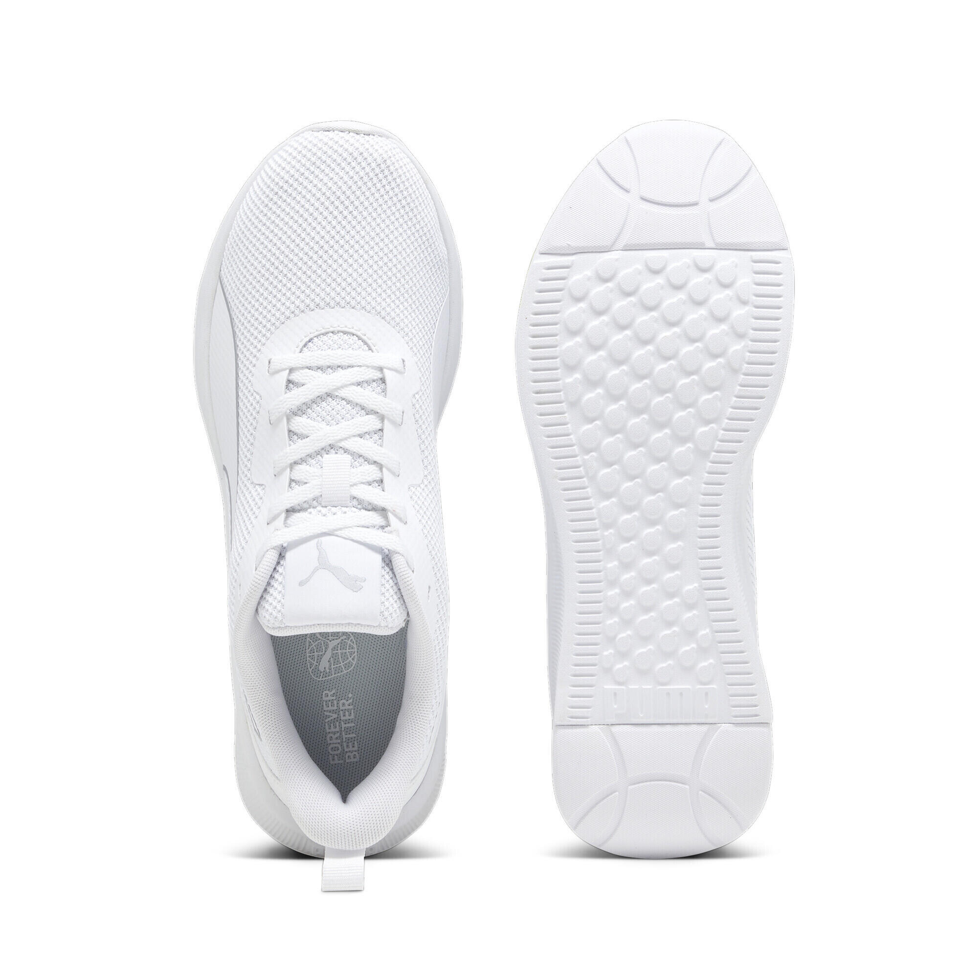 Scarpe da running Flyer Lite Mesh PUMA White Silver Metallic 6/7