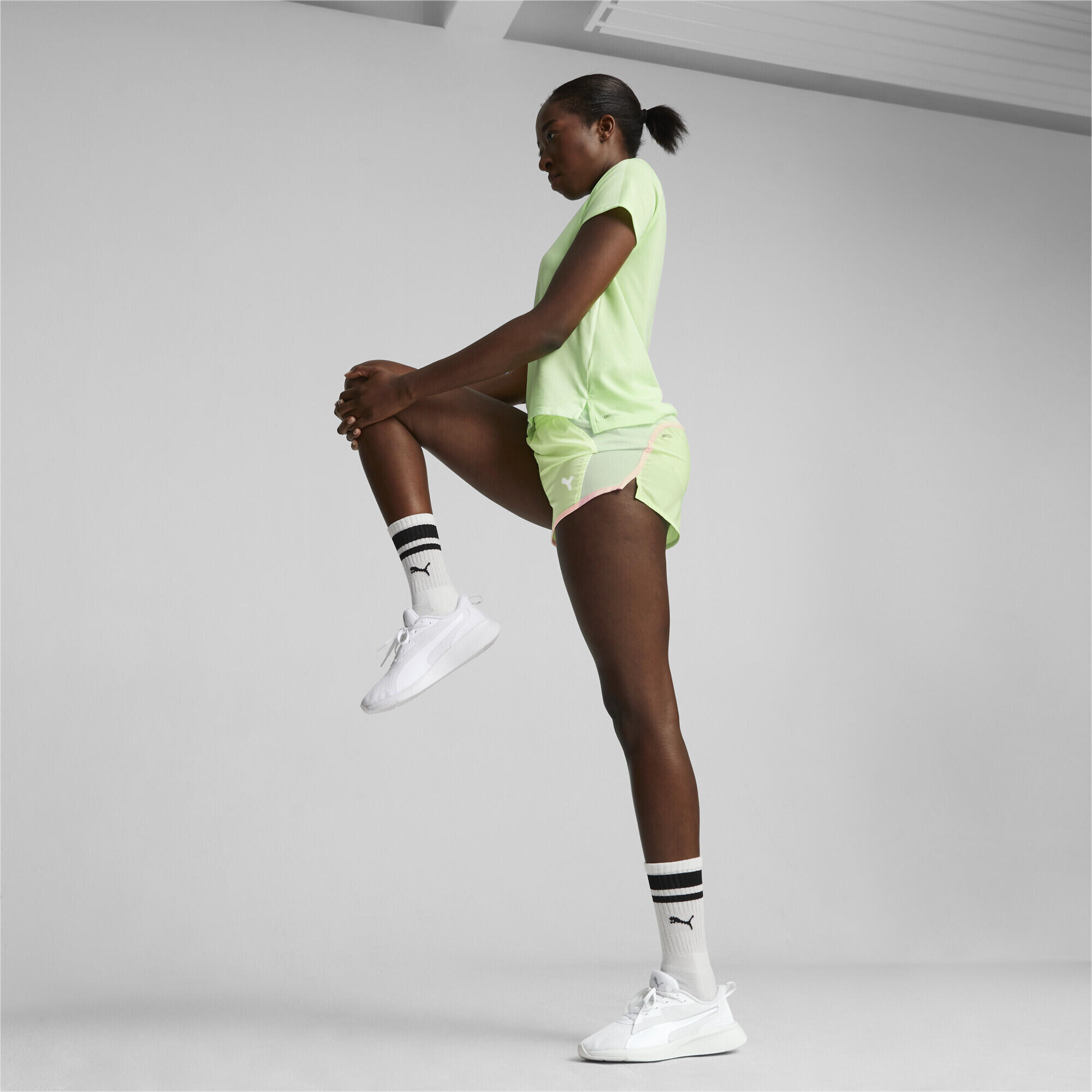 Scarpe da running Flyer Lite Mesh PUMA White Silver Metallic 3/7