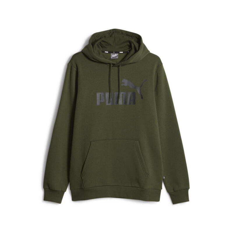 Felpa con cappuccio Essentials Big Logo da uomo PUMA Myrtle Green