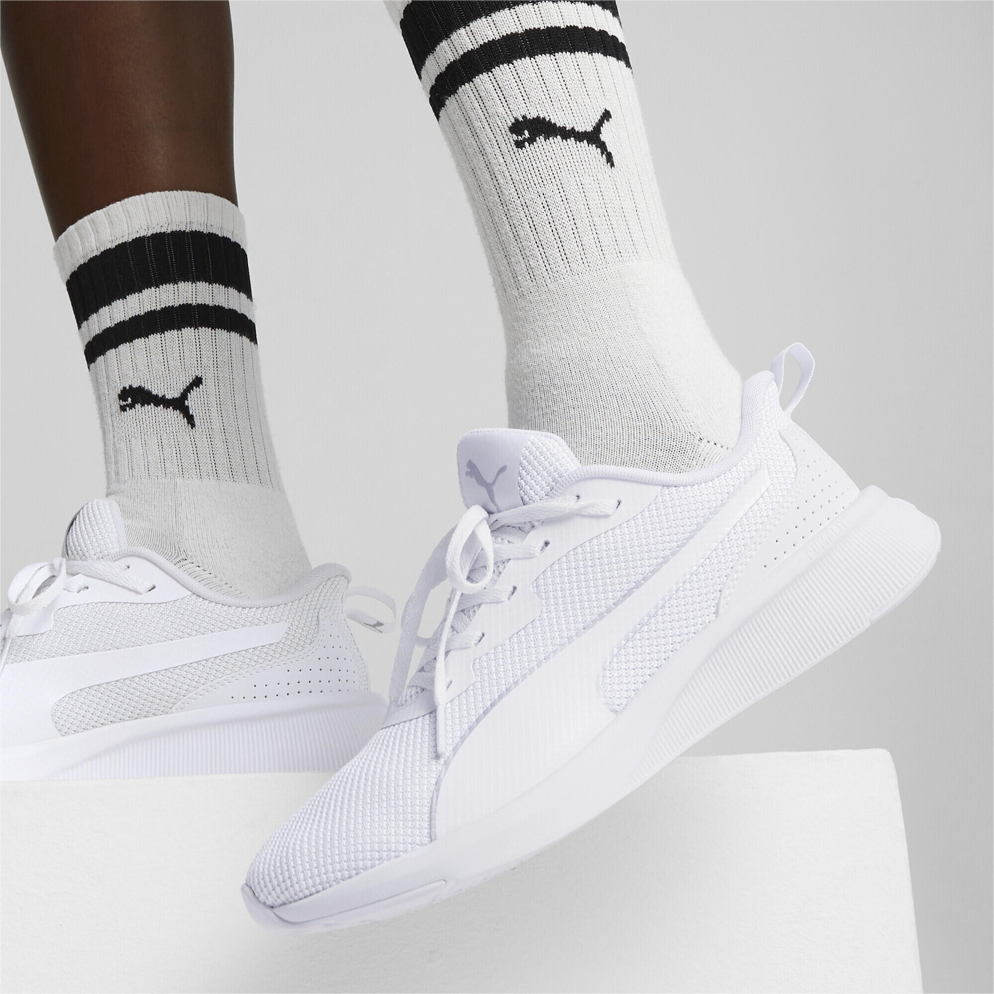 Scarpe da running Flyer Lite Mesh PUMA White Silver Metallic 2/7