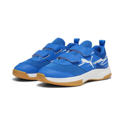 Varion ii zaalschoenen voor kinderen puma team royal white gum blue beige