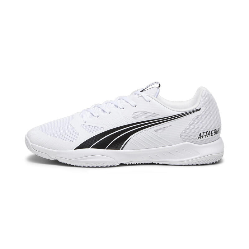 Chaussures de handball Attacourt PUMA White Black Concrete Gray