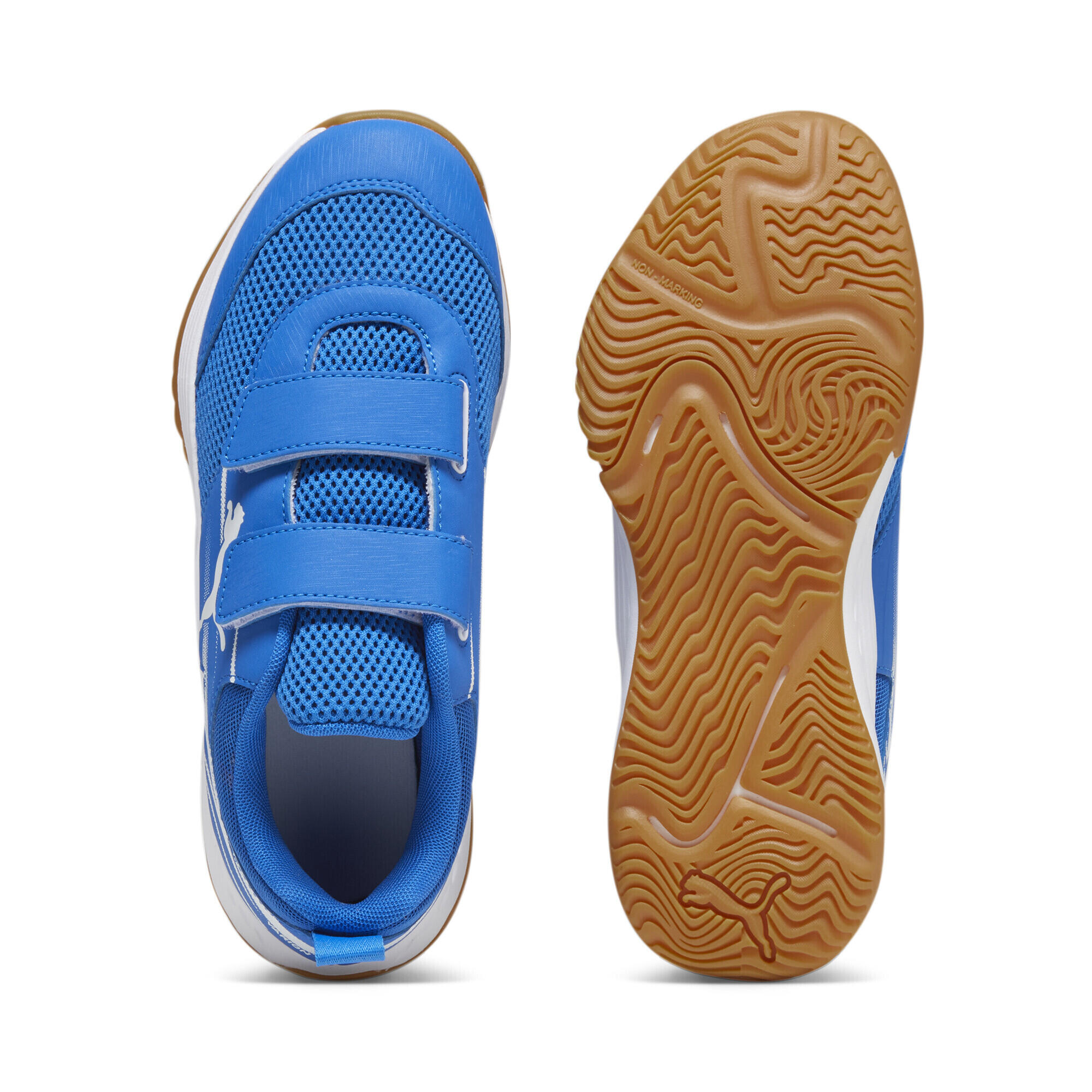 Varion II zaalschoenen voor kinderen PUMA Team Royal White Gum Blue Beige 4/6