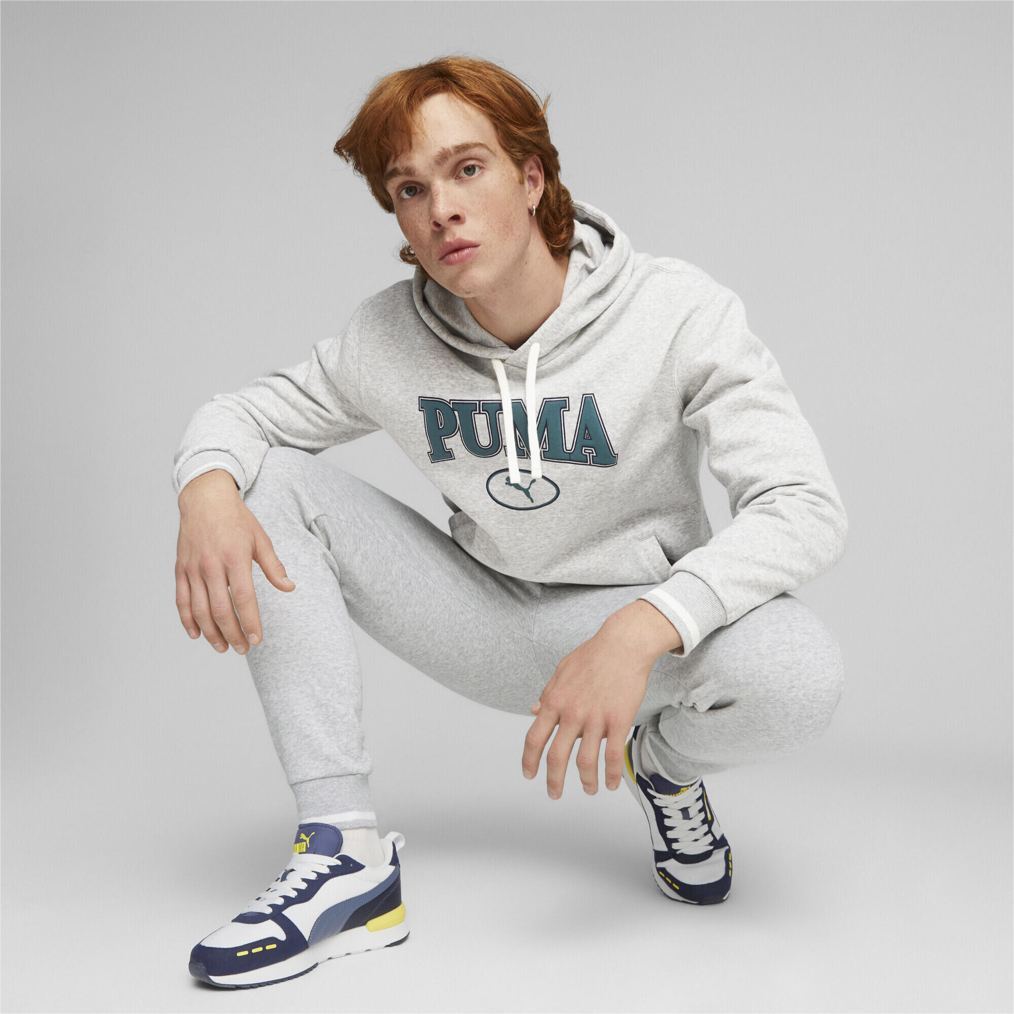 Hoodie PUMA SQUAD Homme PUMA Light Gray Heather 3/6