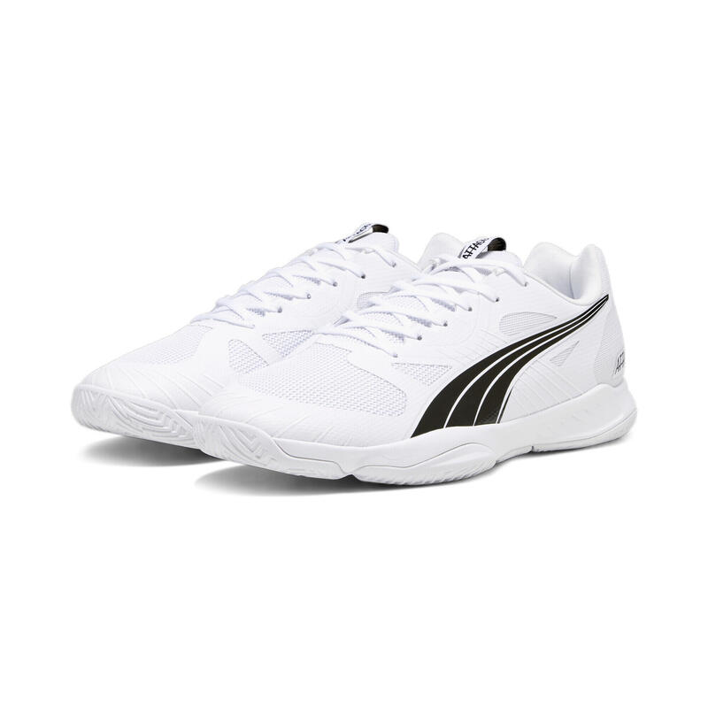 Chaussures de handball Attacourt PUMA White Black Concrete Gray