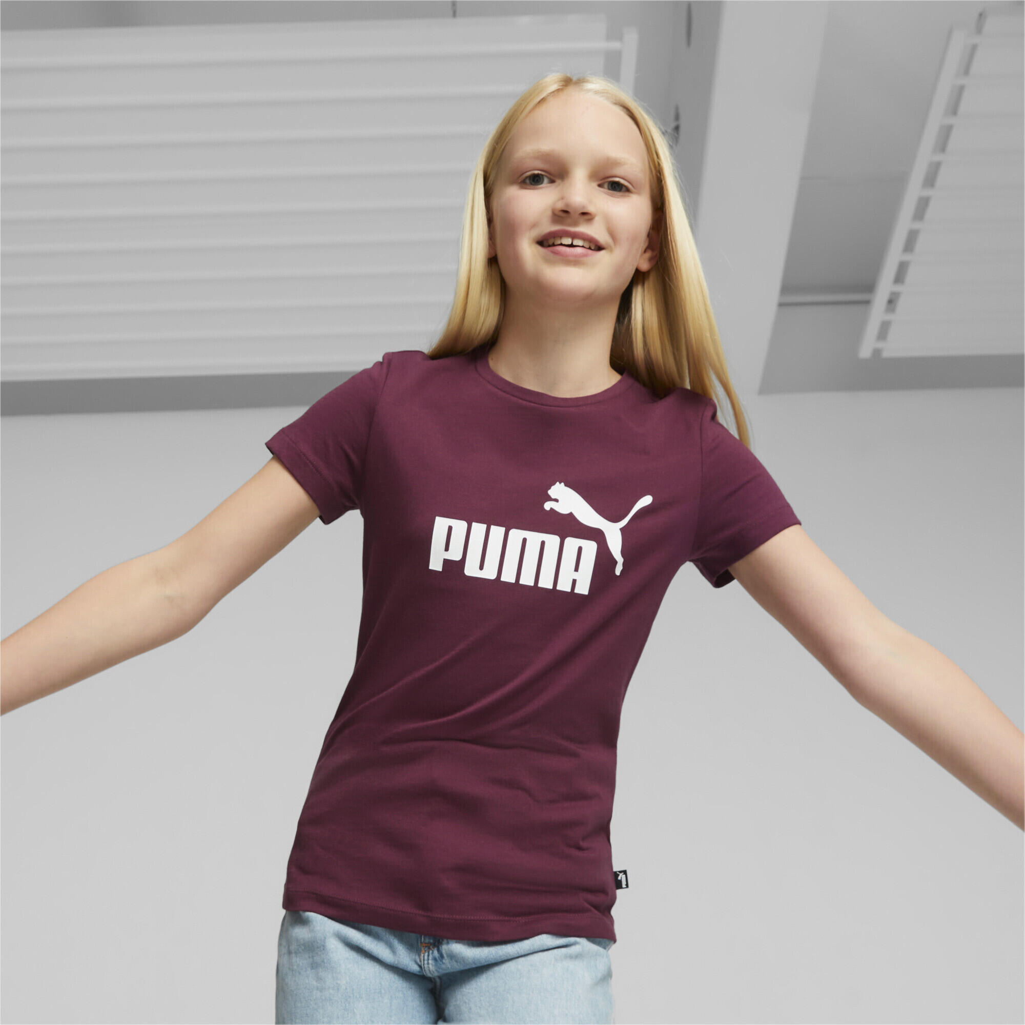 T-shirt Essentials Logo Enfant et Adolescent PUMA Dark Jasper Red 2/5