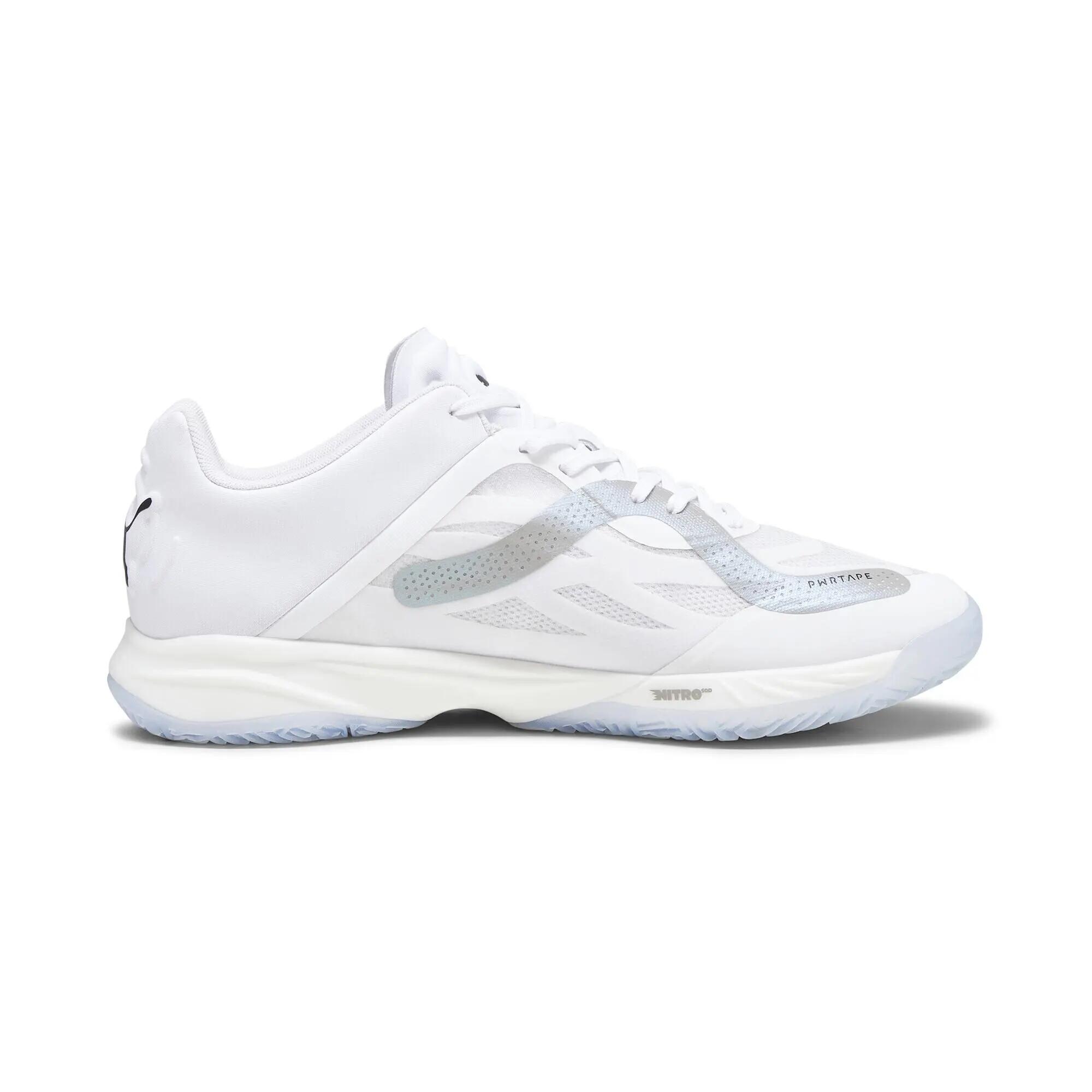 Accelerate NITRO SQD zaalschoenen PUMA White Black Concrete Gray 5/6