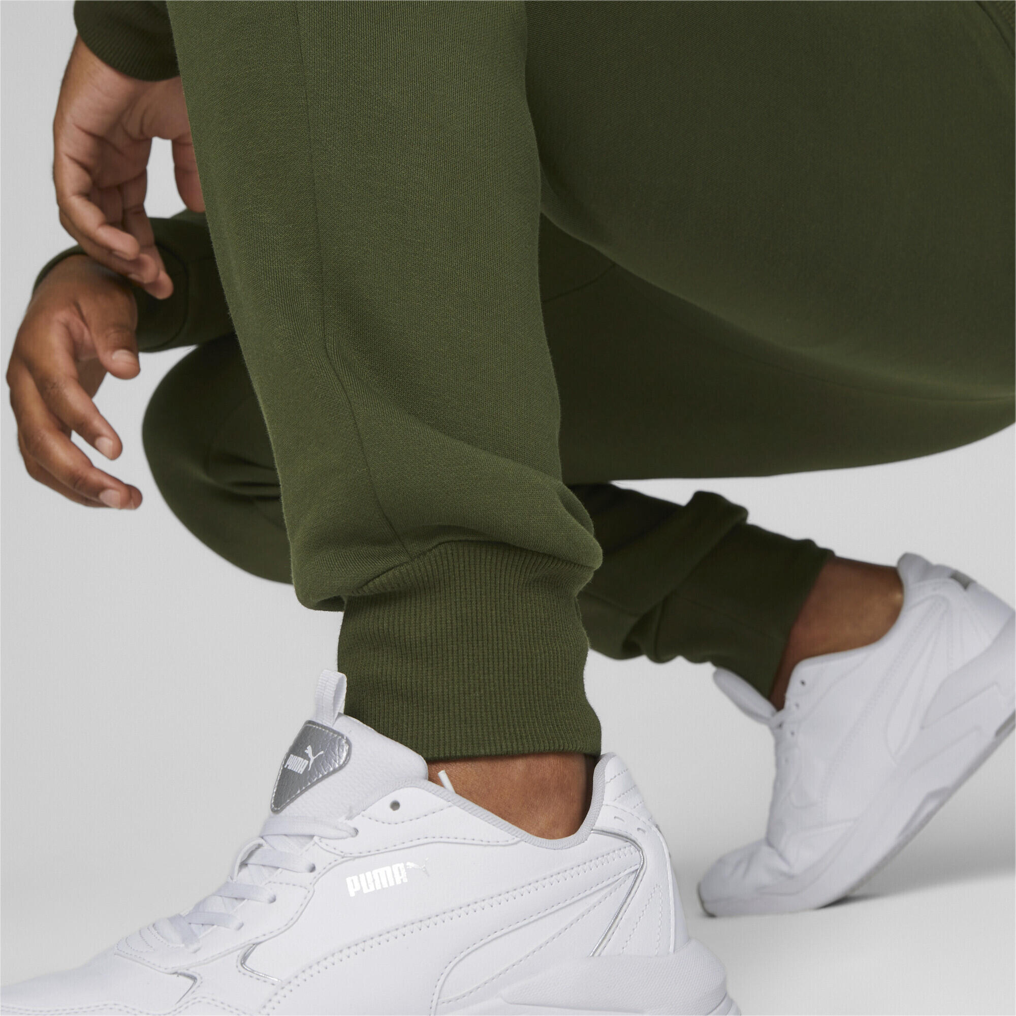 Essentials Logo Jogginghose Herren PUMA Myrtle Green 5/6