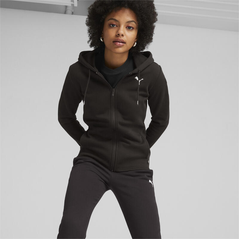 Melegítő Puma Classics Hooded FL Tracksuit, Fekete, Nők