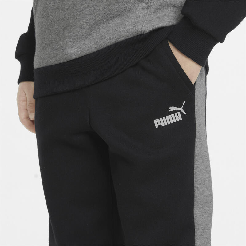 Pantaloni della tuta Essentials+ a blocchi di colore da ragazzi PUMA Black