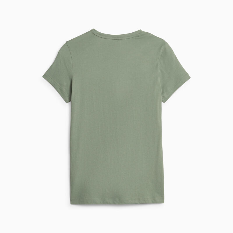 Essentials Logo T-Shirt Damen PUMA Eucalyptus Green
