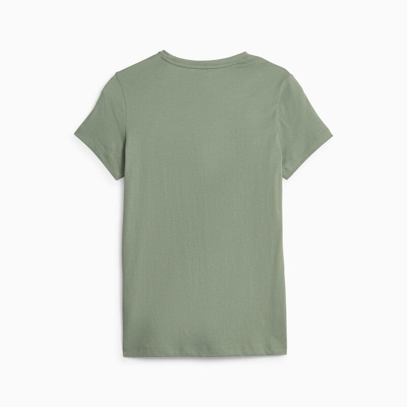 T-shirt PUMA com logótipo essencial para mulher, verde eucalipto