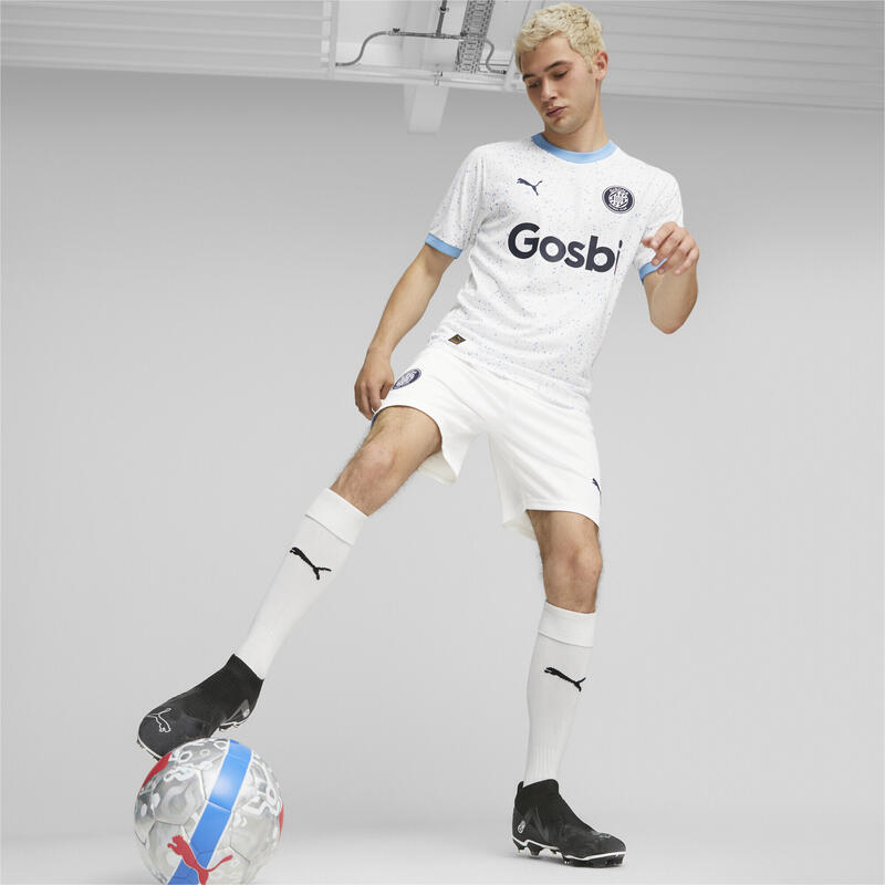 Shorts de fútbol Girona FC PUMA White Navy Blue