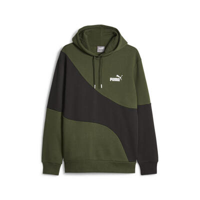 Puma power cat hoodie voor heren puma myrtle green