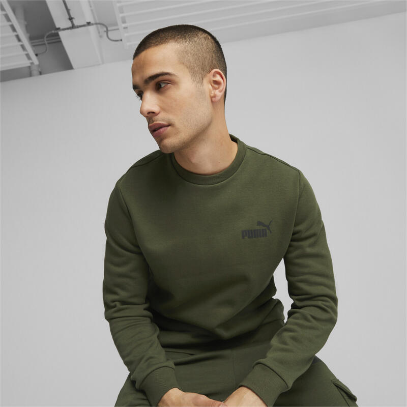 Essentials Small Logo sweatshirt met ronde hals voor heren PUMA Myrtle Green