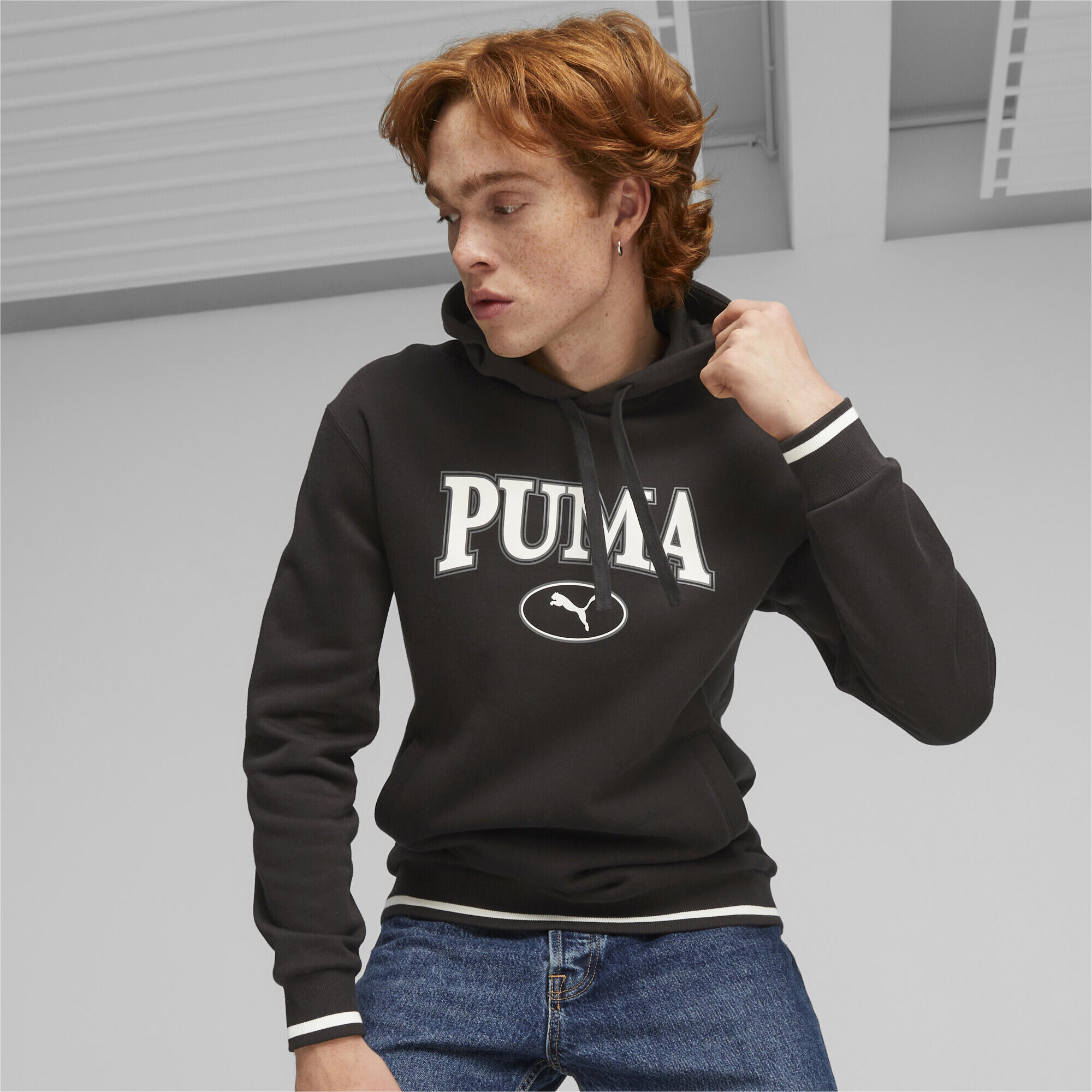 Felpa con cappuccio PUMA SQUAD da uomo PUMA Black 2/6