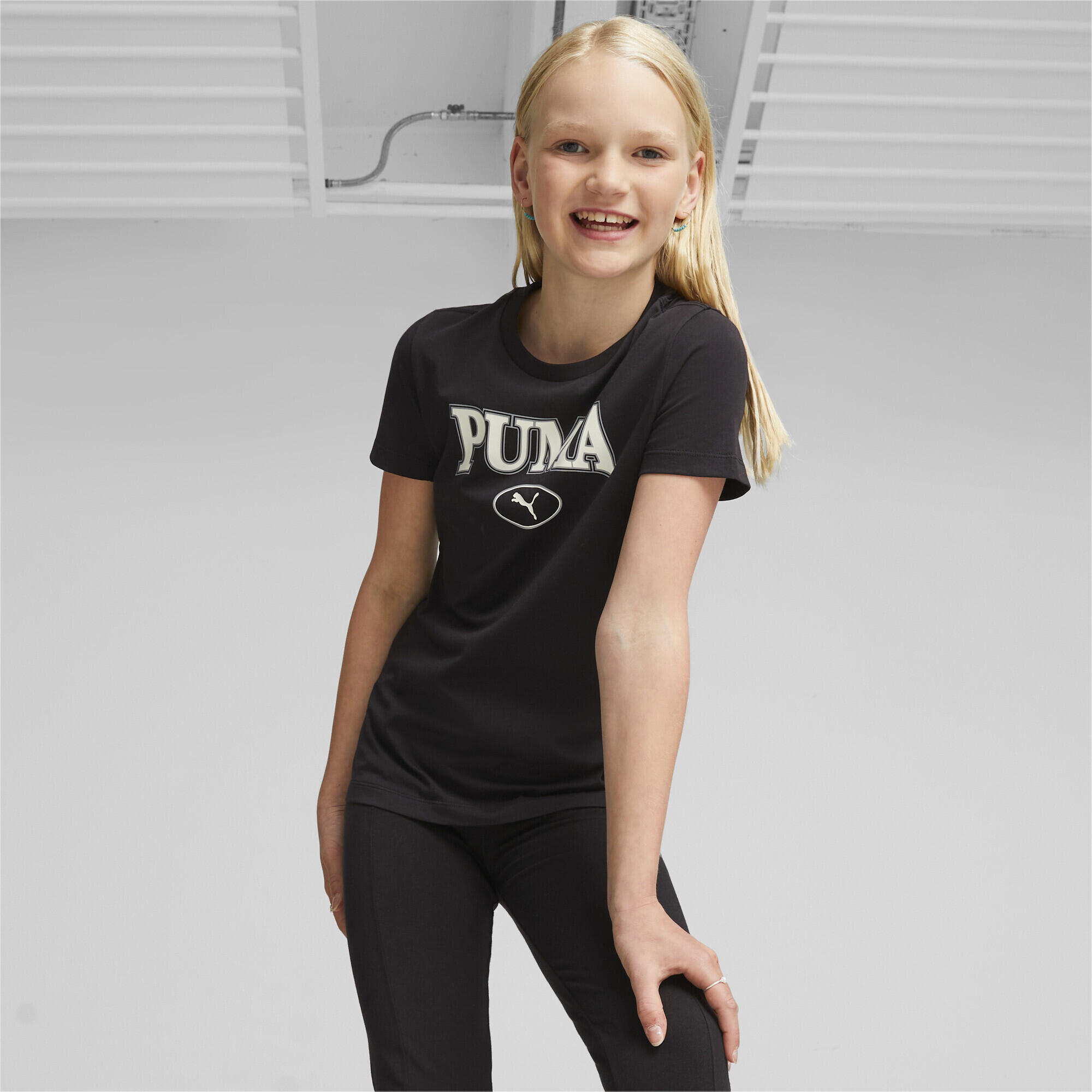 T-shirt PUMA SQUAD con grafica da ragazza PUMA Black 2/6