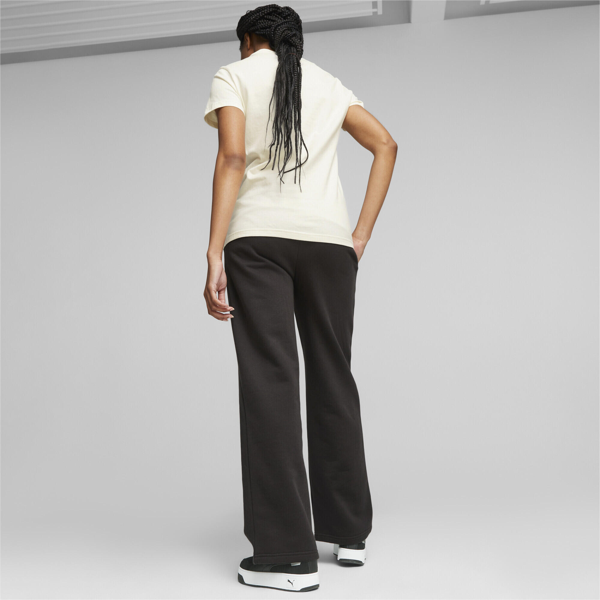 ESS+ Straight Leg Jogginghose Damen PUMA Black 5/7