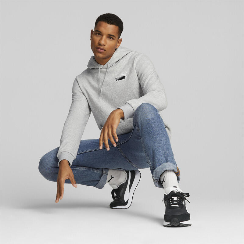 Pánská dvoubarevná mikina s malým logem Essentials+ PUMA Light Gray Heather