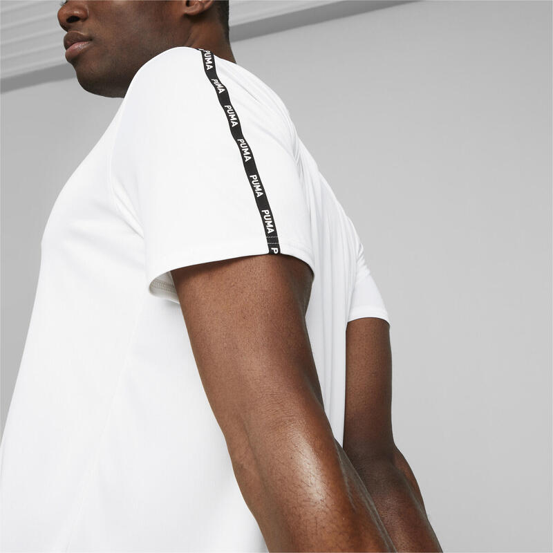 PUMA FIT Taped training T-shirt voor heren PUMA White