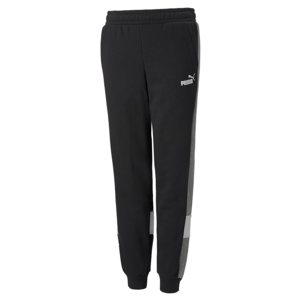 Children's Tracksuit Bottoms Puma Essentials+ Colorblock Black
