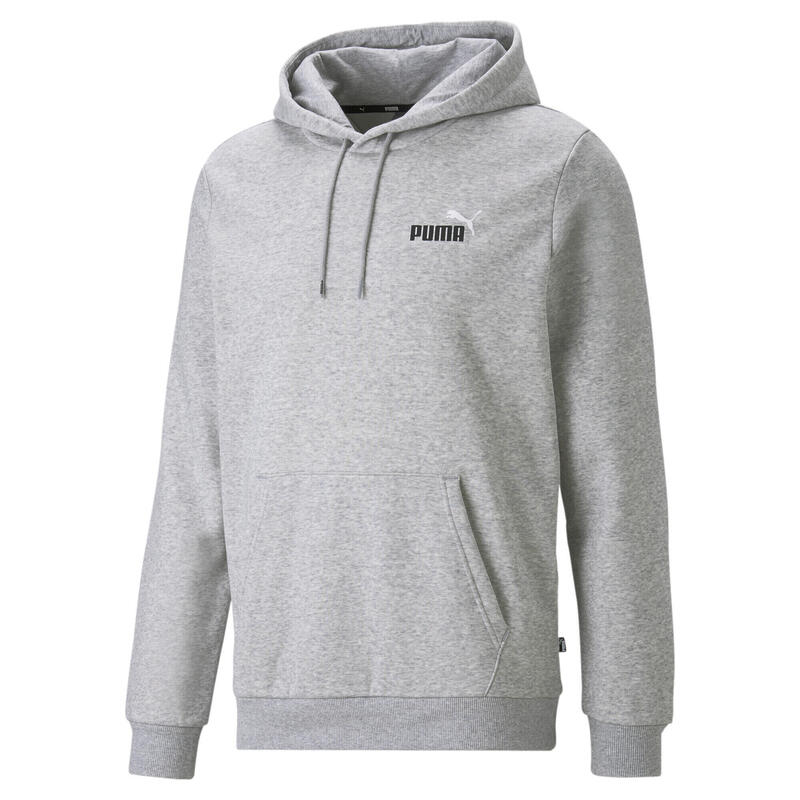 Hoodie à petit logo bicolore Essentials+ Homme PUMA Light Gray Heather