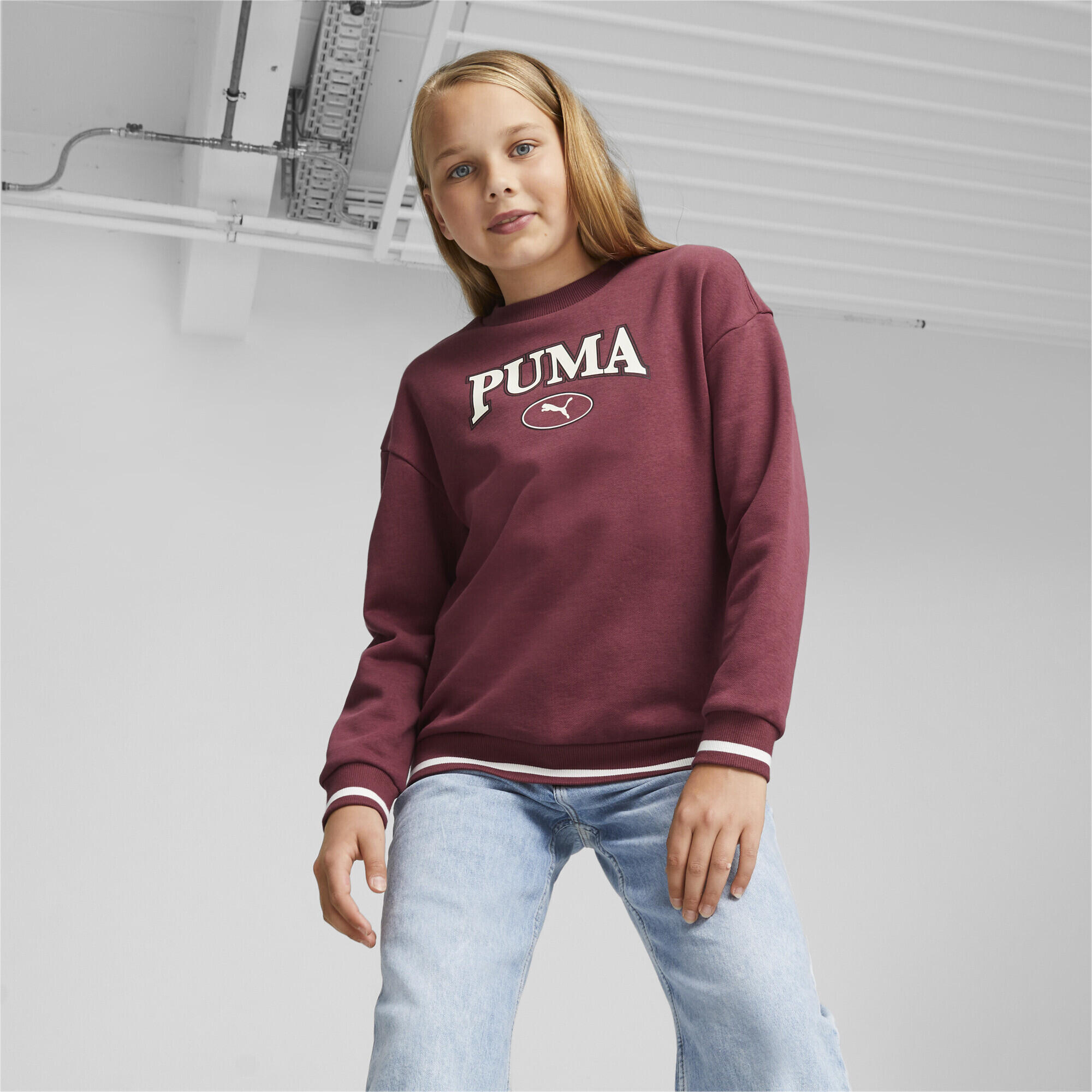 Sweat PUMA SQUAD Enfant et Adolescent PUMA Dark Jasper Red 2/6