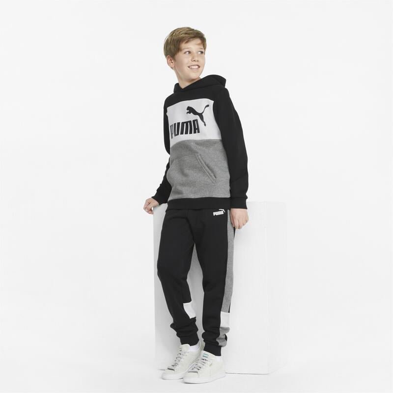 Pantalon de Trening pentru Copii Puma Essentials+ Colorblock Negru
