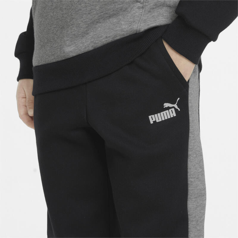 Pantalon de Trening pentru Copii Puma Essentials+ Colorblock Negru
