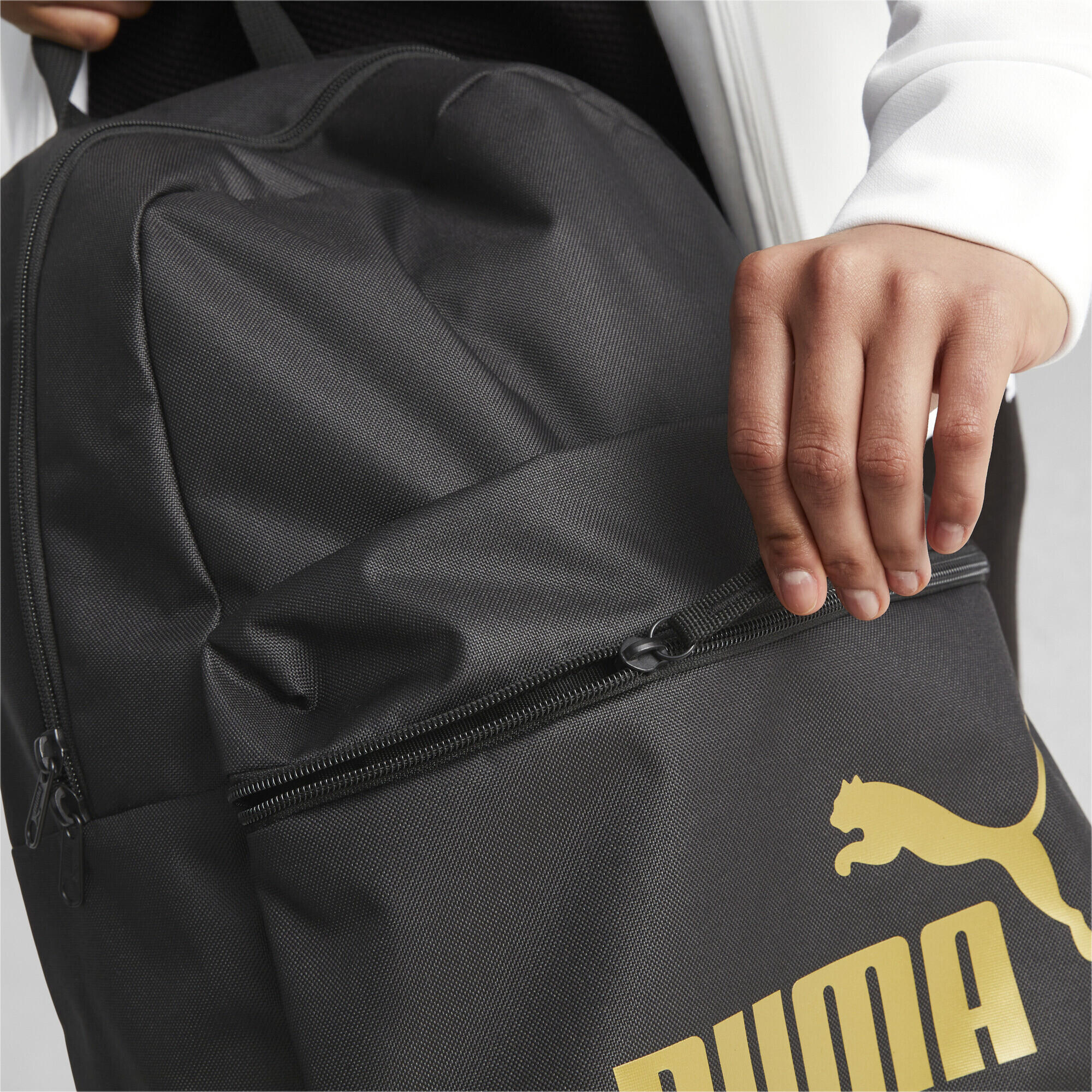 Mochila PUMA Phase PUMA Black Golden Logo 3/5