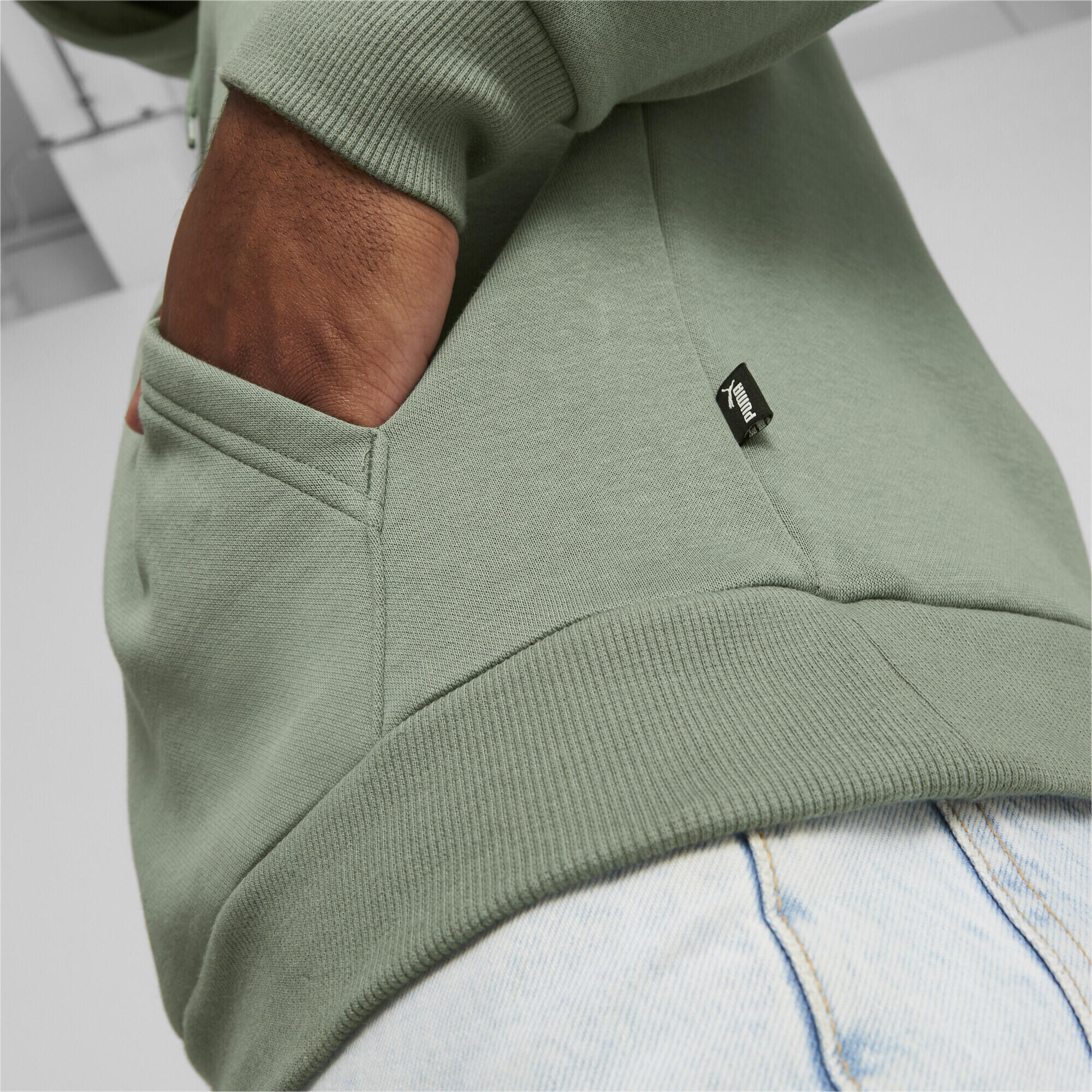 Hoodie Essentials+ Two-Colour Small Logo Homme PUMA Eucalyptus Green 5/7