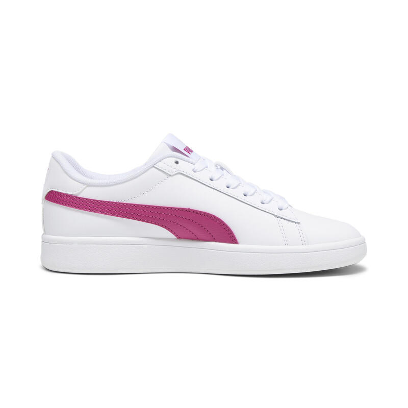 Sneakers Smash 3.0 Leather da ragazzi PUMA White Pinktastic Pink
