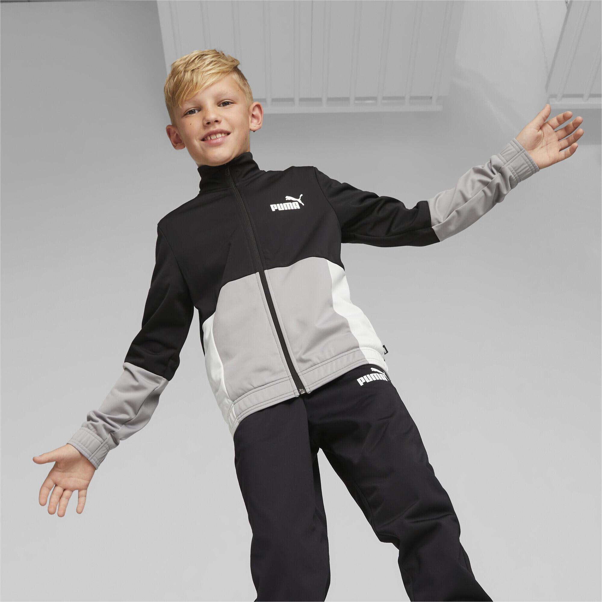 Ensemble en polyester color block Enfant et Adolescent PUMA Black 3/6
