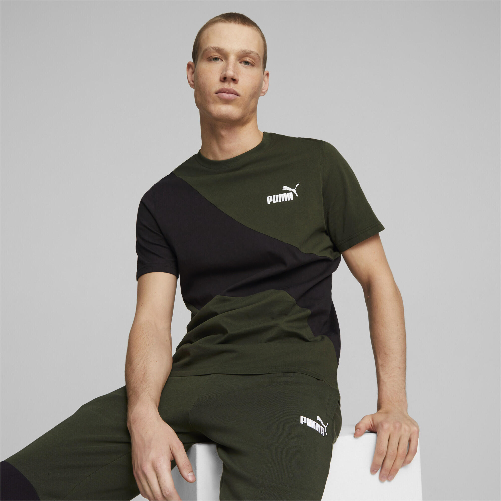 T-shirt PUMA POWER Cat Homme PUMA Myrtle Green 2/7