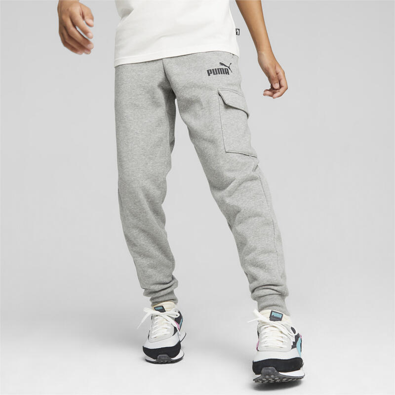 Essentials cargobroek voor jongeren PUMA Medium Gray Heather