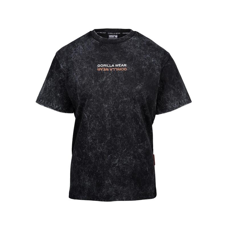 T-Shirt in Übergröße - Medina - Schwarz gewaschen